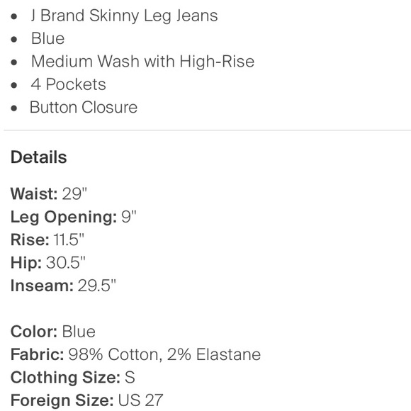 J Brand Natasha high rise jeans slightly distressed - Picture 4 of 7